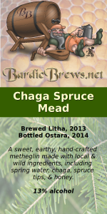 Chaga Spruce Mead label